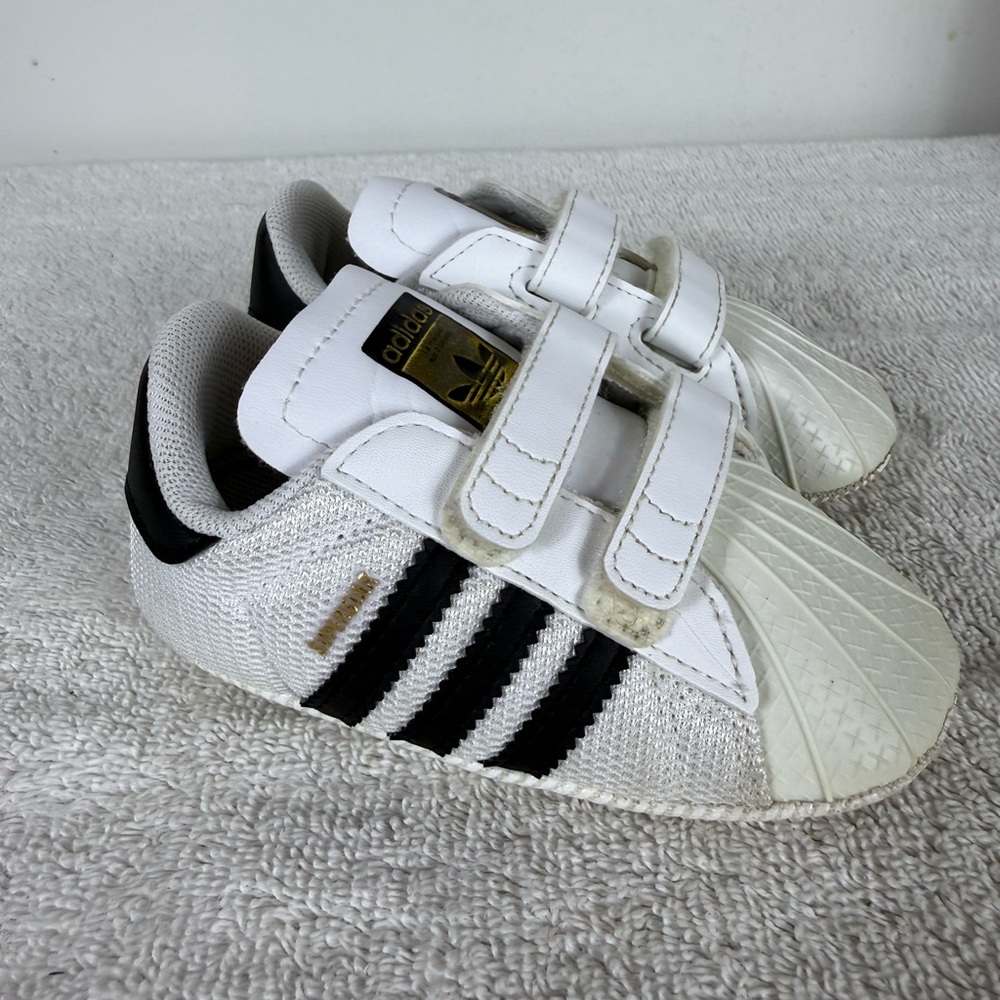 Adidas Superstar Ortholite Baby‎ Infant Soft Shoes Sneakers Black White Size 5